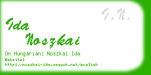 ida noszkai business card